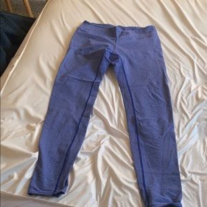 Outdoor voices blue striped leggings